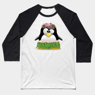 'Hawaiian Cartoon Penguin' Awesome Penguin Summer Gift Baseball T-Shirt